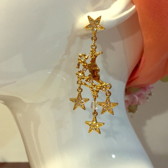 Kirks Folly Jewelry - Vintage Kirks Folly crystal star earrings Kirks Folly Jewelry - Vintage Kirks Folly crystal star earrings